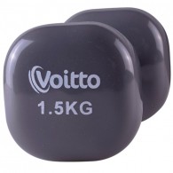 Гантель для фитнеса виниловая квадратная Voitto 1,5 кг